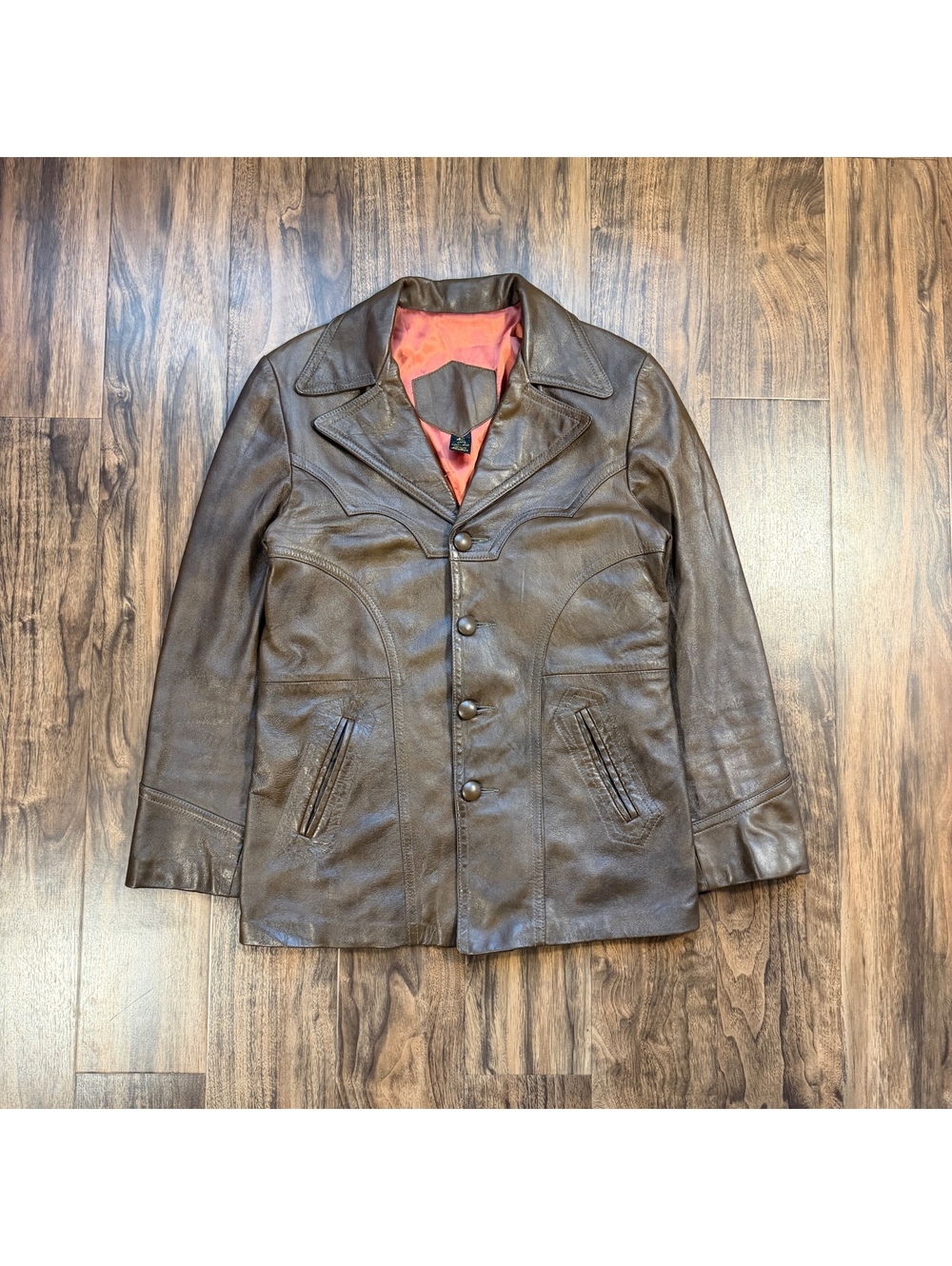 True Vintage 70s Cabretta Glove Leather Jacket Western Blazer Coat 42 Yokes